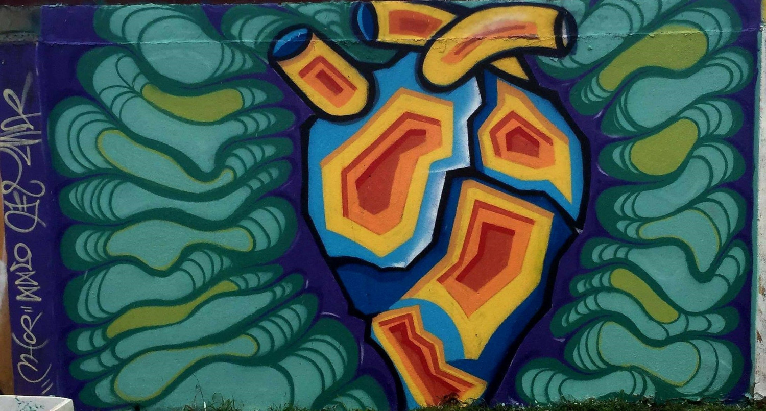 The heart - Mural painted by youth from Tonga